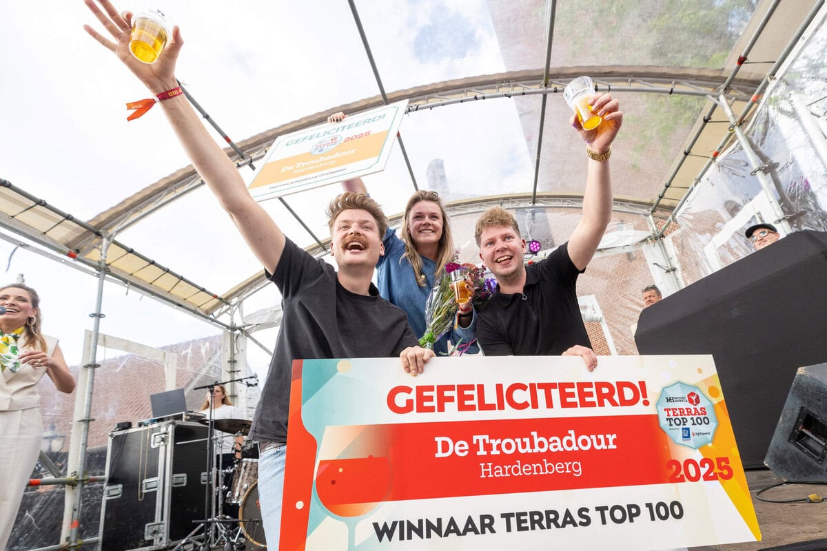 De trotse winnaars van de Terras Top 100 van 2025